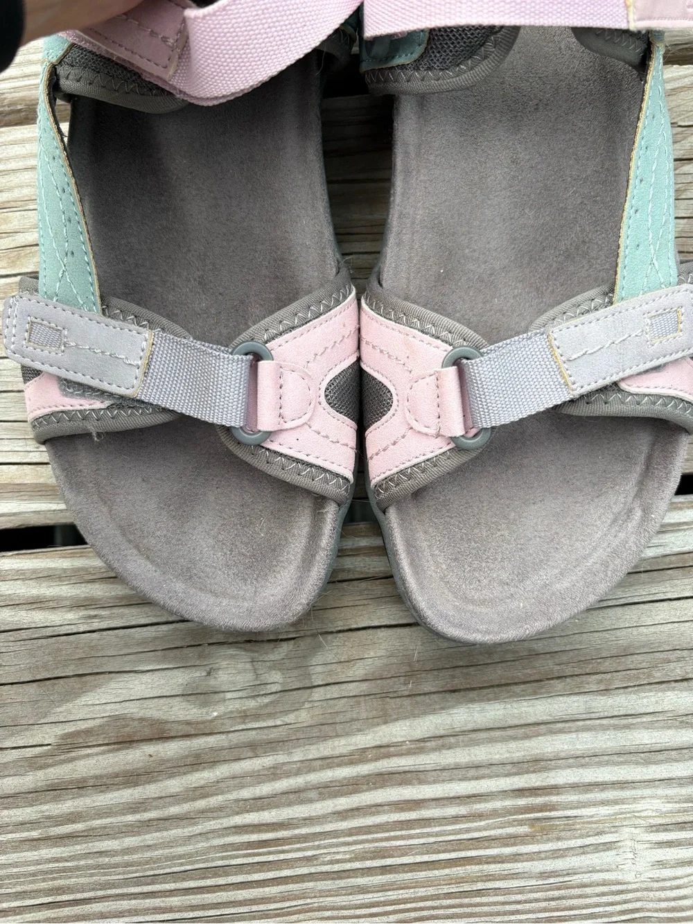 Women’s Earth Origins 3 Way Adjustable Outdoor Sandals in Pink, Lavender & Mint
